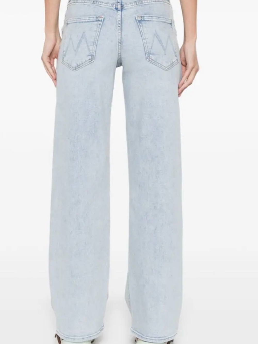 Mother the spinner zip sneak jeans in colour “light as a feather”